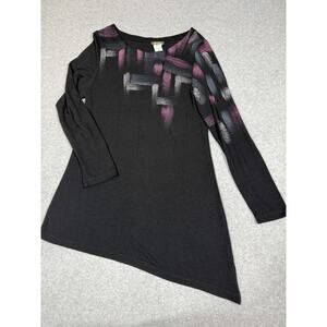 Dolcezza Womens Size XL Asymmetric Knit Pullover Top